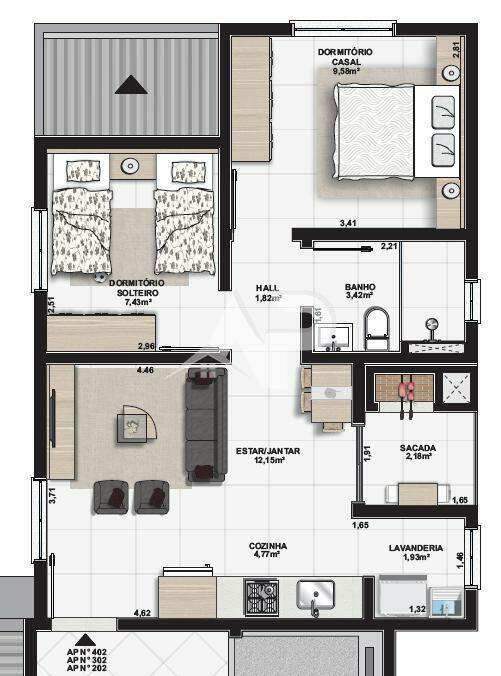 Apartamento Final 02 - Fundos