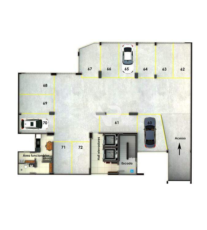 Andar 1 - Garagem/Funcionários