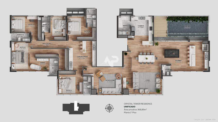 Apartamento Unificado Exclusivo