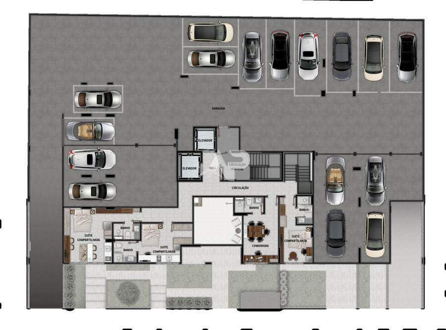 Planta G4 Vagas de garagem