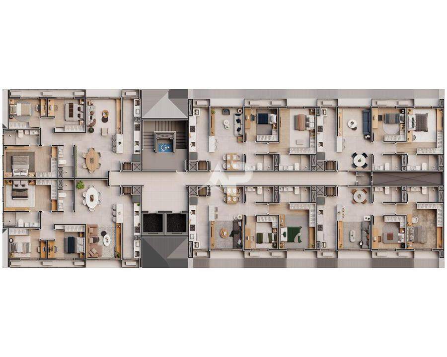 5º ao 13º pav - 2 e 3 dorm.