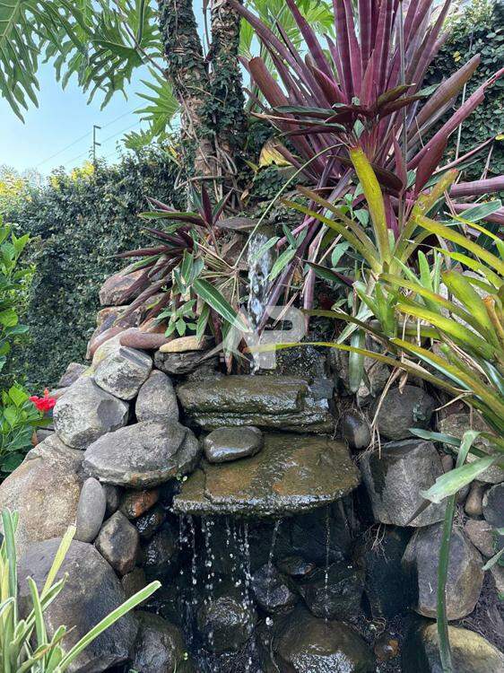 Lago Ornamental com Cascata no Jardim Frontal.