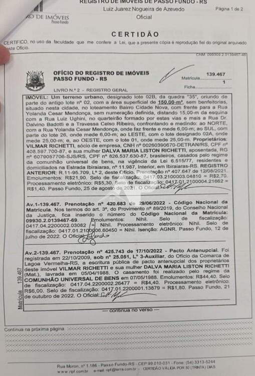 Ficha de matrícula
