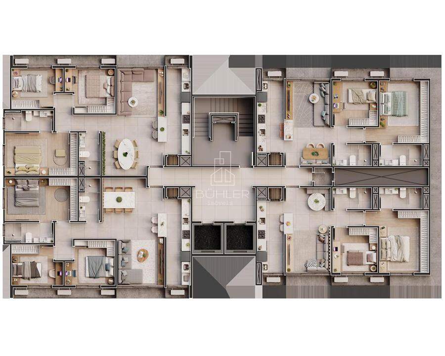 14º ao 19º pav - 2 e 3 dorm.