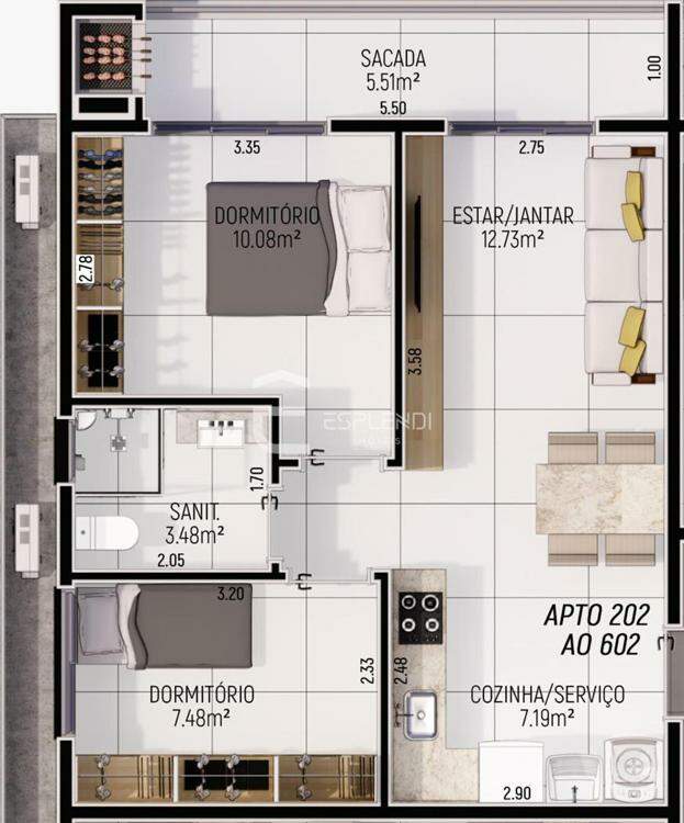 PLANTA BAIXA DO APTO